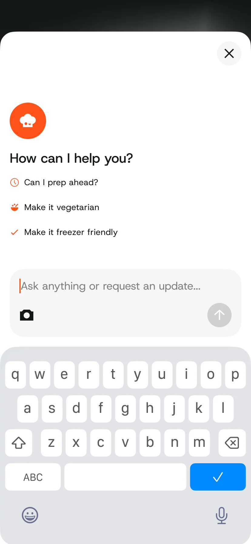 Chef Remy AI assistant offering recipe help